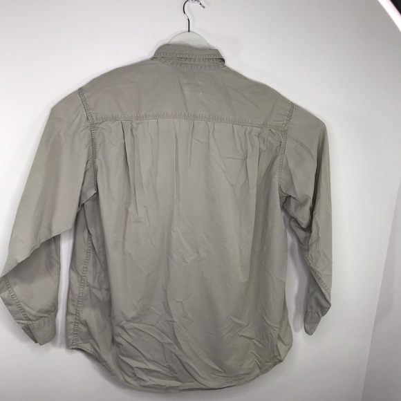 VTG vintage Calvin Klein Tan Button Up Shirt L - Picture 5 of 6